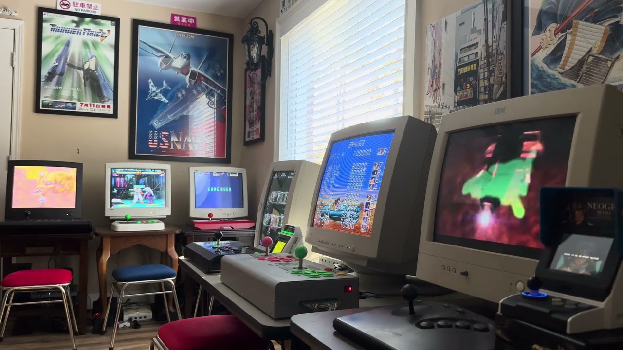 Final look at the makeshift arcade setup as it was