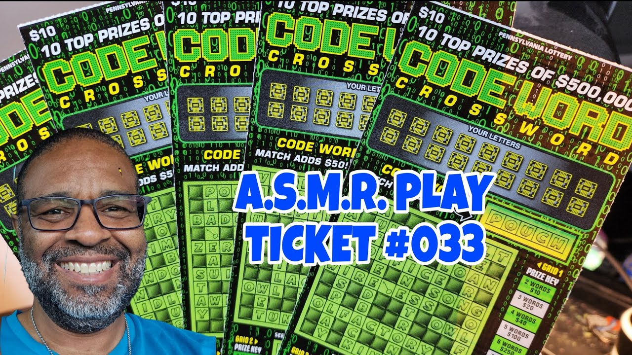 A.S.M.R. PLAY | Codeword Crossword | PA LOTTERY SCRATCH OFF TICKETS #scratchers #asmrsounds #033 