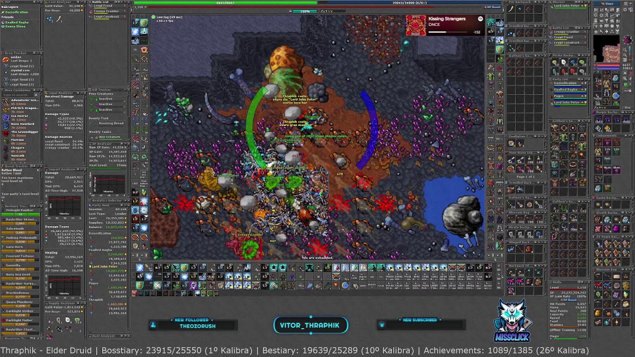 Tibia - Global - Kalibra - ED 1000 | TOP: Bosstiary: 1º | Bestiary: 6º | Achiev: 18º (Ranks Kalibra)