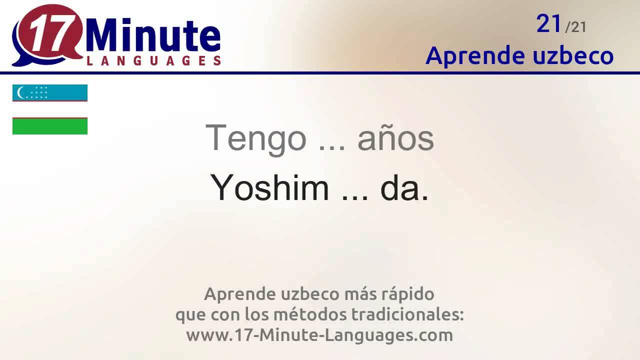 Aprende uzbeco de forma gratuita con nuestro nuevo formato en vídeo.