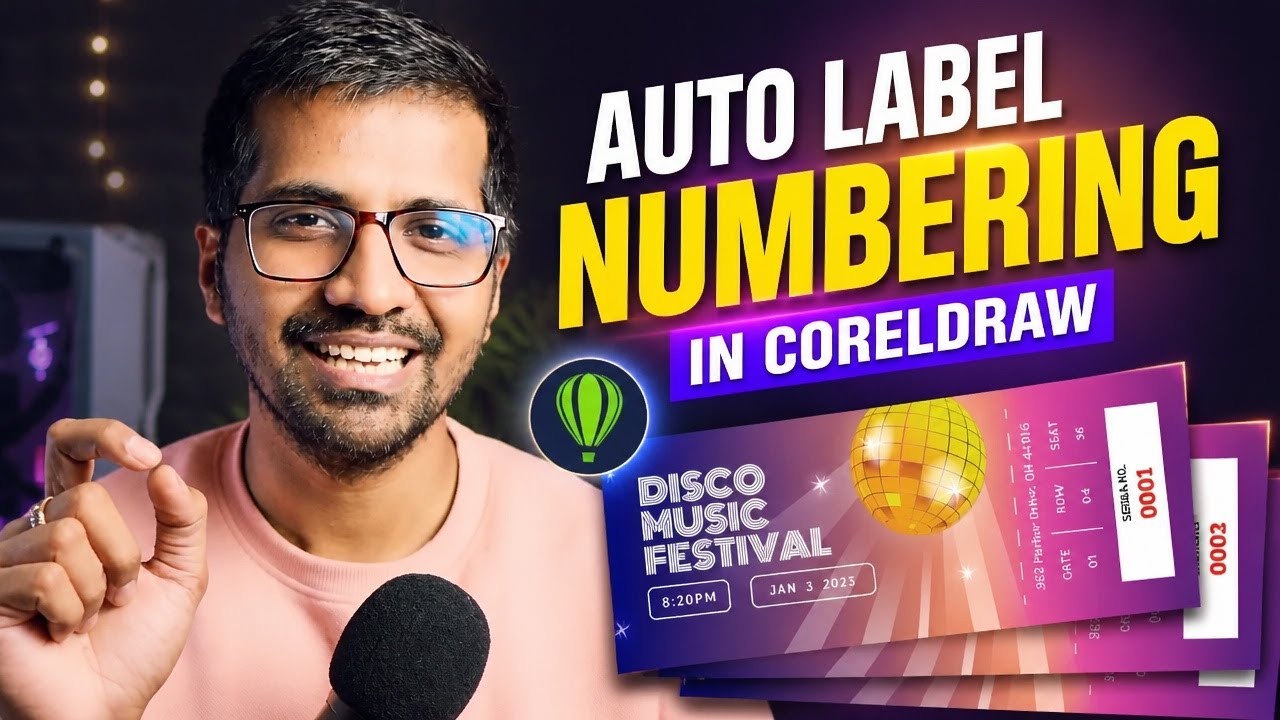Auto Label numbering in CorelDRAW | Serial numbering in CorelDRAW