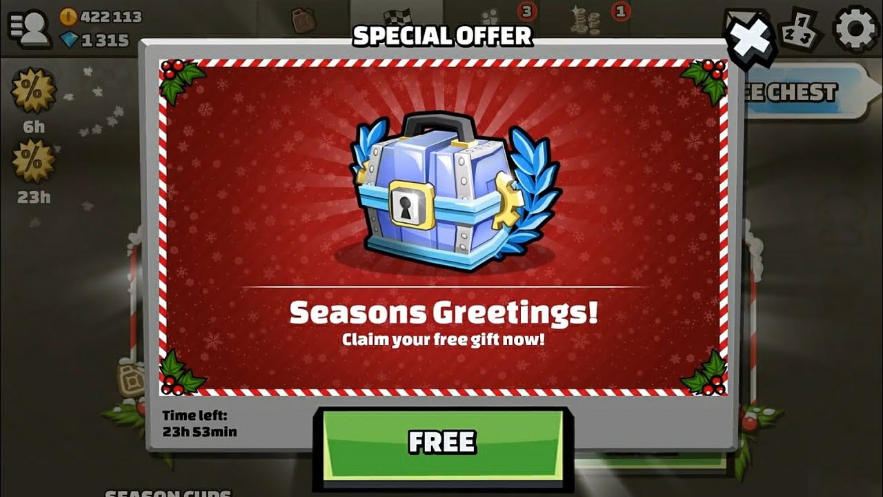 😋 I GOT FREE LEGENDARY CHEST !!!! Hill Climb Racing 2