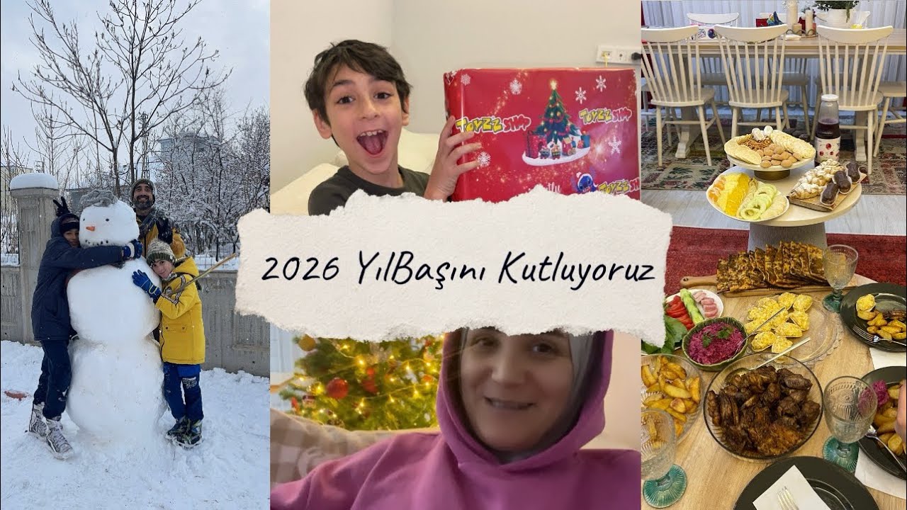 VLOG | ailecek sakin yılbaşı kutlaması *yılın ilk karı *bizim ev halleri *hoş geldin 2026 🎄|