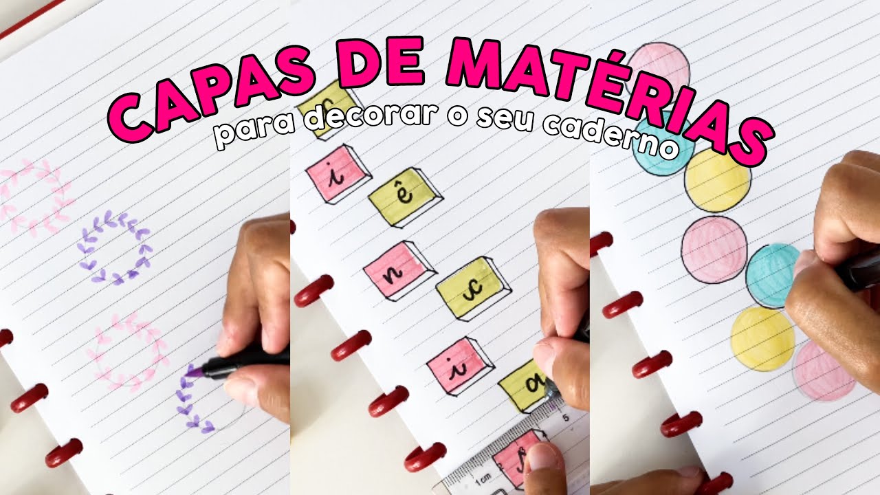 CAPAS DE MATÉRIAS PARA SEU CADERNO | divisórias para deixar seu caderno lindo e organizado💖✨