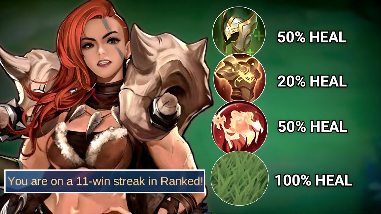 Агрессивную Хильду с супертанковой сборкой невозможно остановить | Mobile Legends