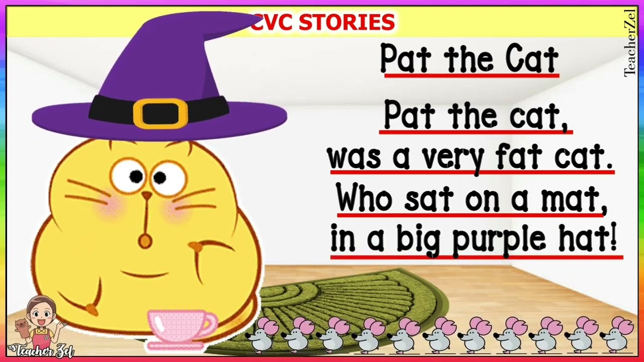 PAT THE CAT (CVC STORIES) @teacherzel