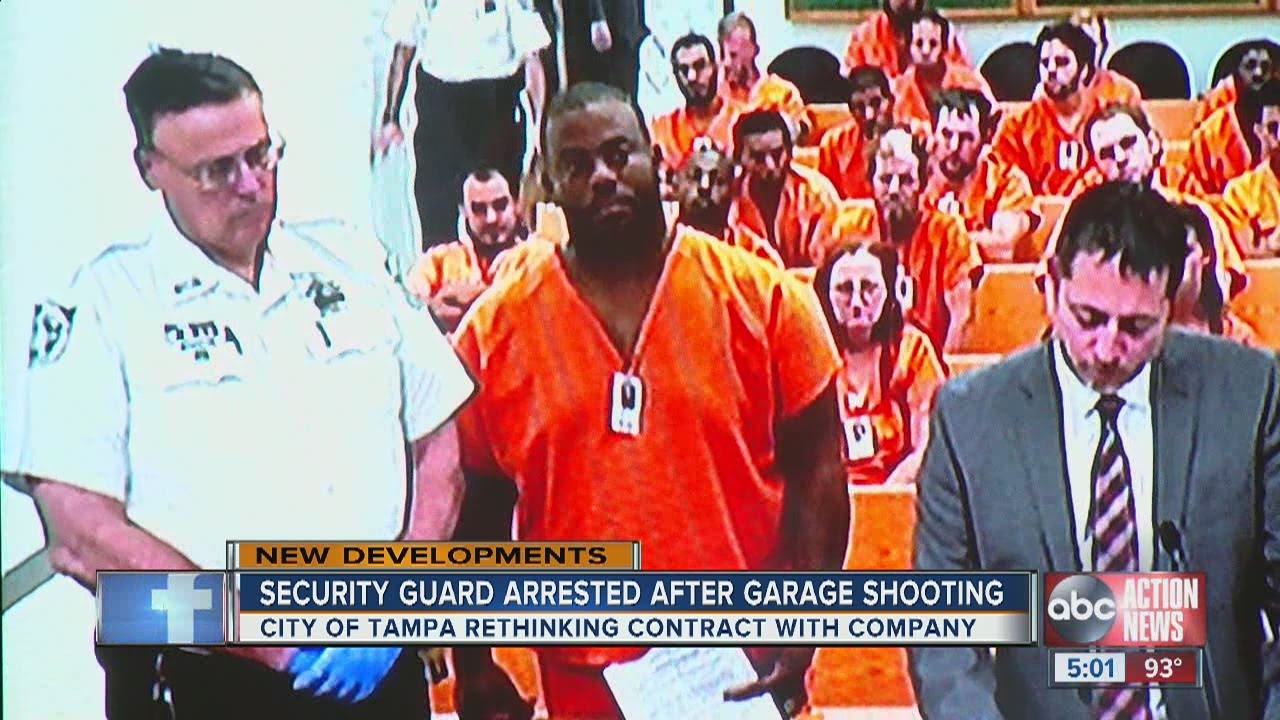 Security guard arrested after garage shooting