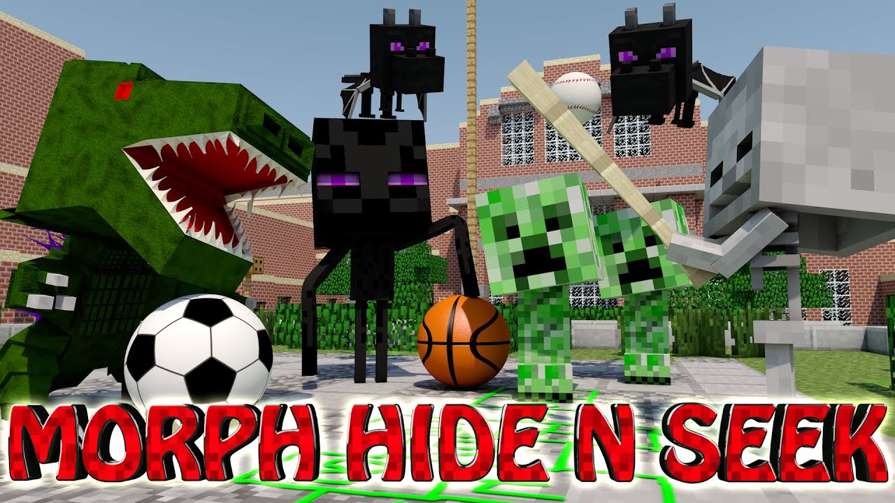 Minecraft | MORPH HIDE AND SEEK - MONSTER SCHOOL MOD! (Baby Monsters, School)