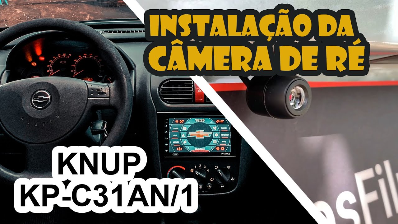 Instalando Câmera de Ré - Corsa Montana Hatch (KNUP KP-C31AN/1)