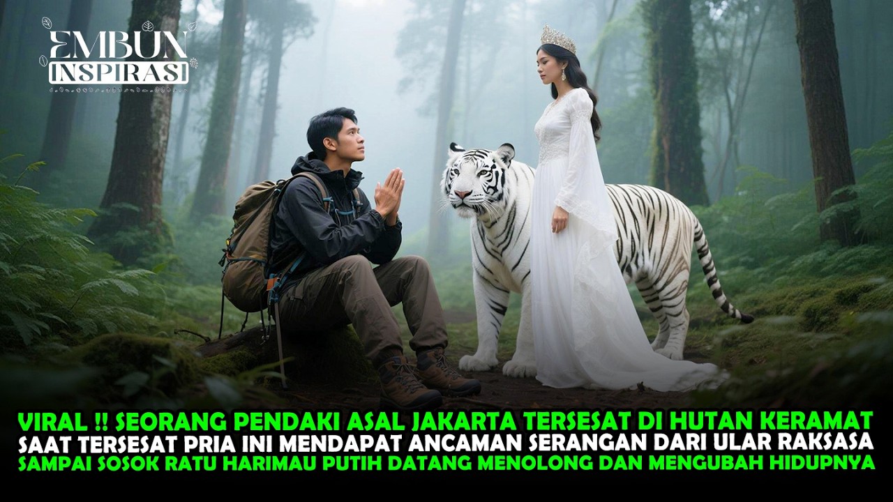 VIRAL !! TERSESAT DIHUTAN HINGGA DISERANG ULAR RAKSASA, PENDAKI INI DITOLONG RATU HARIMAU PENJAGA!