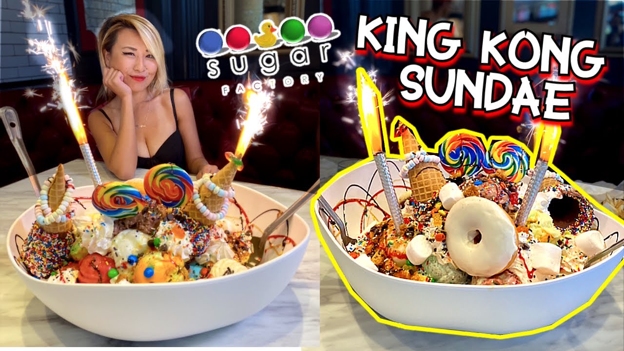 MASSIVE KING KONG SUNDAE at SUGAR FACTORY!!! in Las Vegas!!! #RainaisCrazy