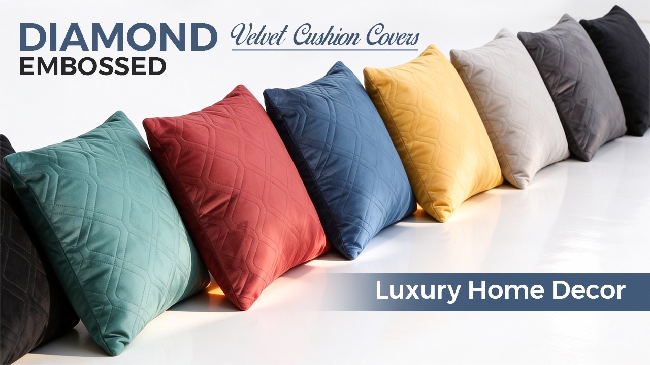 Diamond Pattern Velvet Cushion Cover | Luxury Home Decor