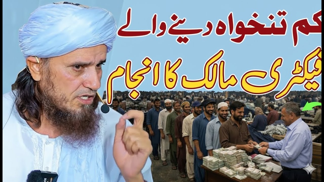 Mazdoor Ki Haq Talfi Ka Dardnaak Nateeja | Kam Tankhwa Dene Wala Malik | Mufti Tariq Masood
