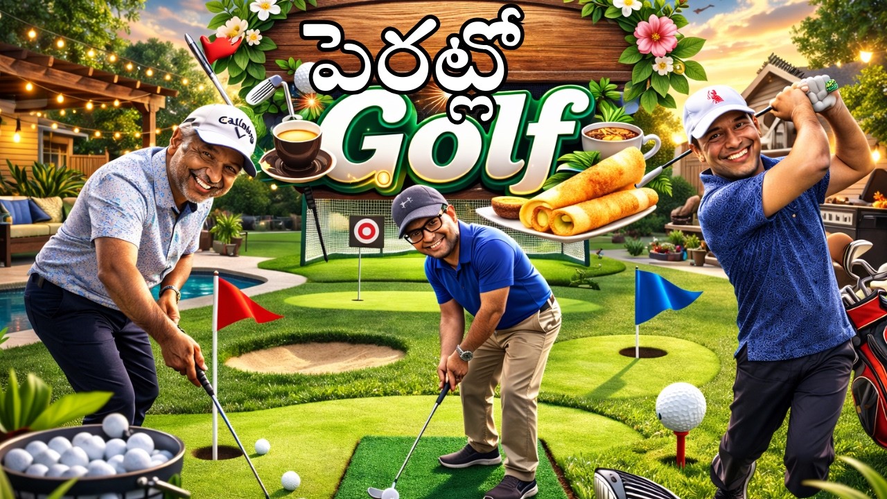 Golf Practice at Home: Backyard Putting Green + Indoor Mat + Simulator (Telugu)