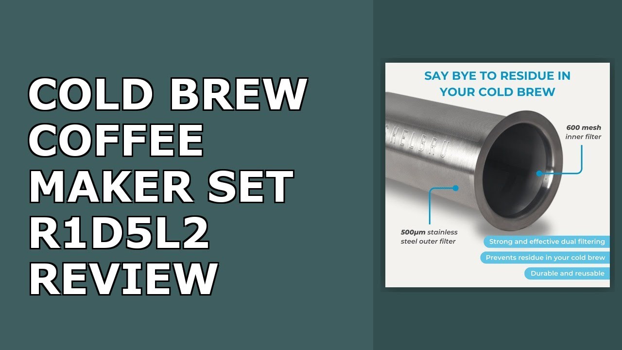 Cold Brew Coffee Maker Set (Brewer & Carafe), Up to 12 Servings of Concentrate, Reusable Review
