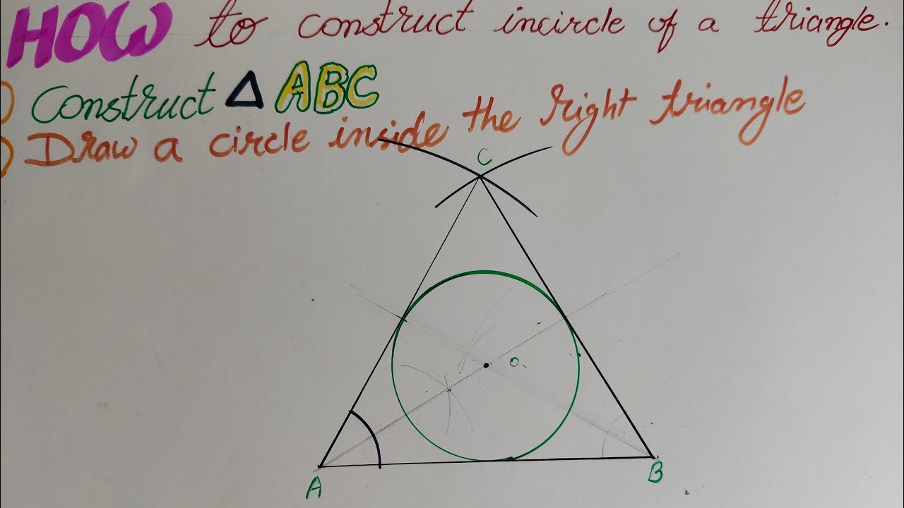 How to Construct Incircle of a Triangle | Step by Step#Geometry Construction