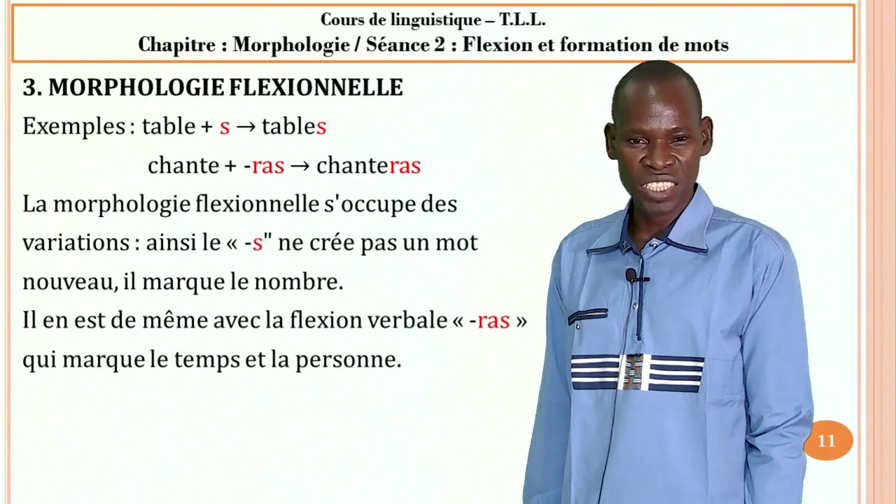 La Morphologie : Flexion et formation de mots (4) - TLL