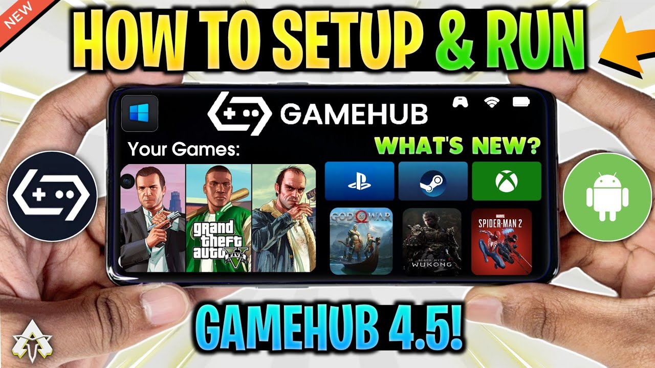 NEW 🔥 GAMEHUB EMULATOR ANDROID 4.5 - SETUP/BEST SETTINGS & GAMEPLAY | BEST WINDOWS EMULATOR!