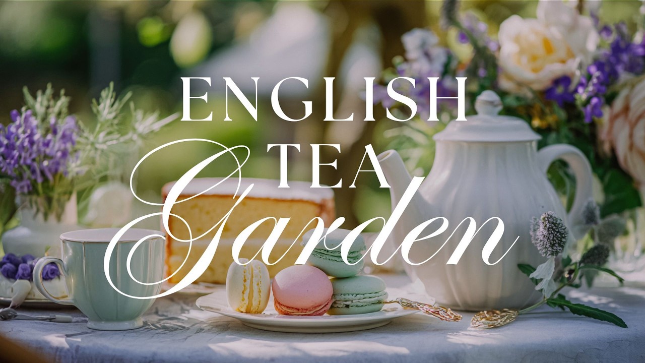English Tea Garden Inspiration • Relaxing Weekend Piano Music TV Background • Quintessential Home
