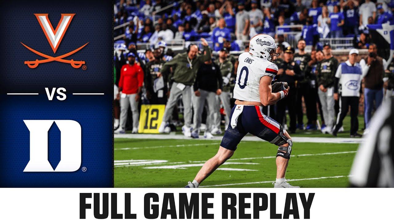 Virginia vs Duke Full Game Replay | 2025 ACC Football