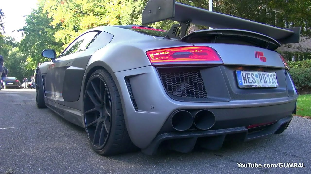 Audi R8 PD GT850 Prior Design - Start up + Acceleration Sounds!