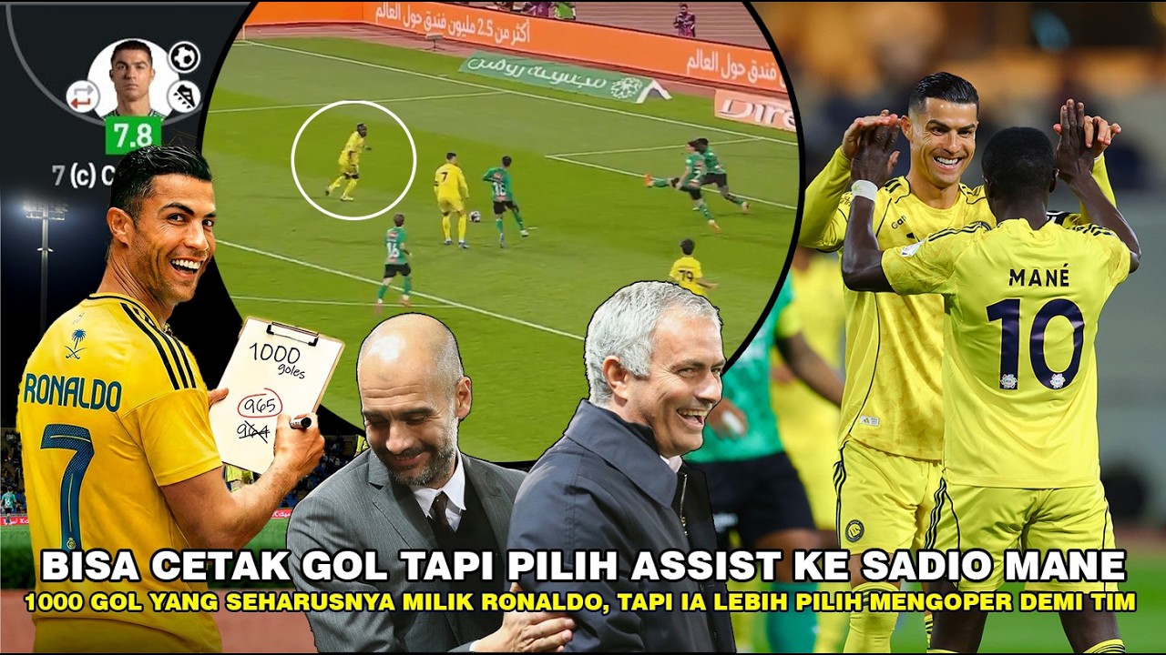 965 GOL & 261 ASSIST! Ronaldo TUNJUKKAN KELASNYA — BISA CETAK GOL TAPI PILIH ASSIST KE Sadio Mane 🔥🐐