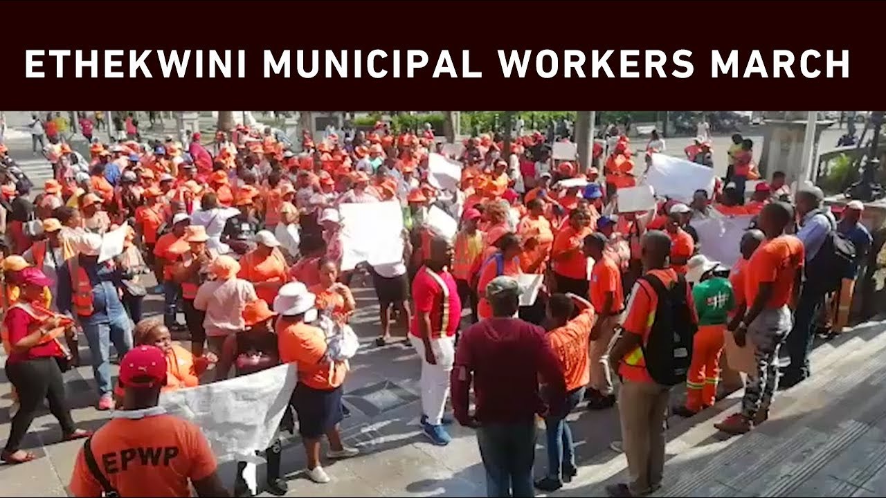 Workers march over eThekwini Municipality's Extended Public Works Programme