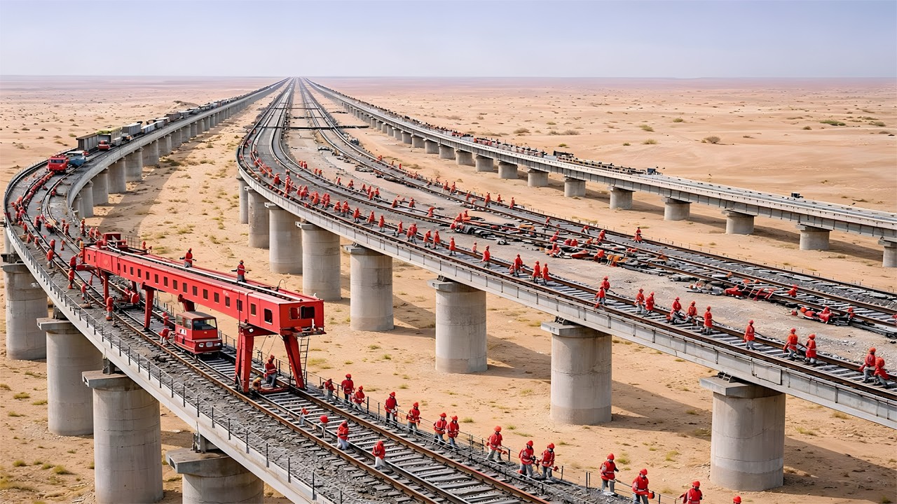 China Cut Through the Mongolian Desert to Build a 2,700km Railway