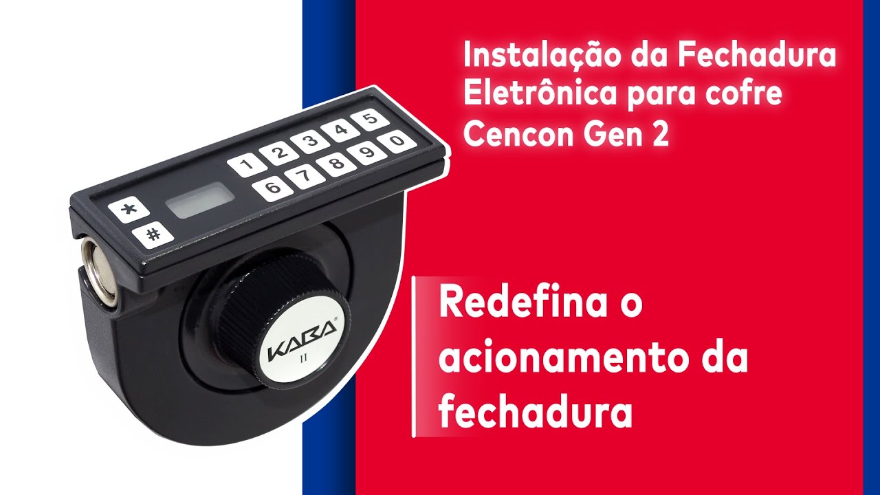 Instala&ccedil;&atilde;o da Fechadura Eletr&ocirc;nica para Cofre Cencon - Reset da Fechadura