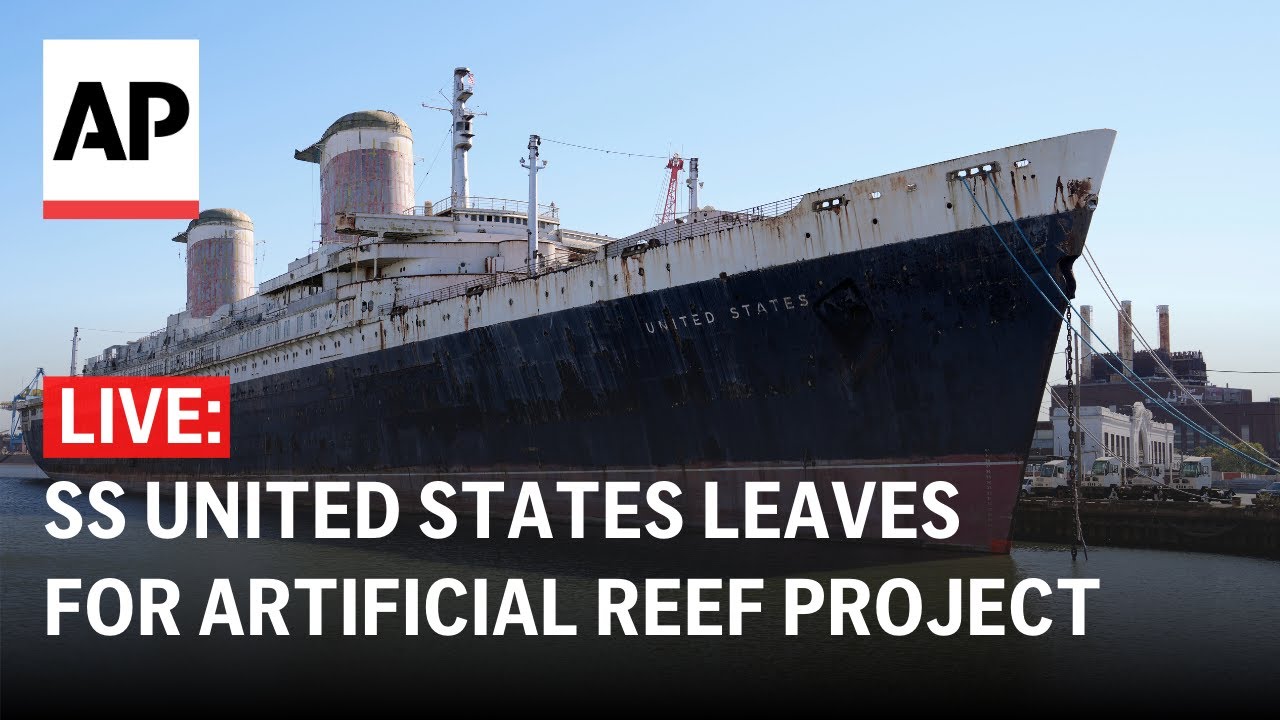 LIVE: SS United States leaves Philadelphia for artificial reef project