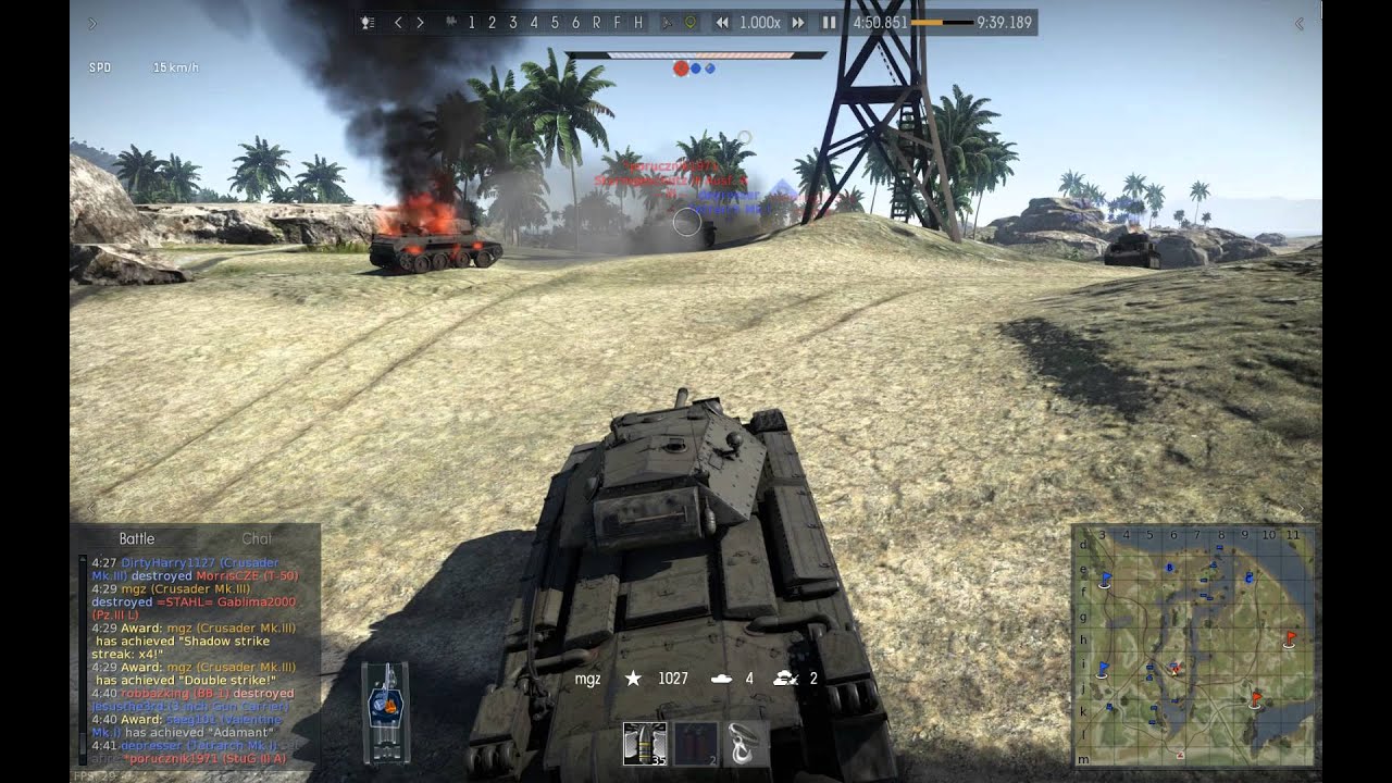 Warthunder - Tank RB - Crusader Mk III - 8 kills on jungle - Me vs Robbaz