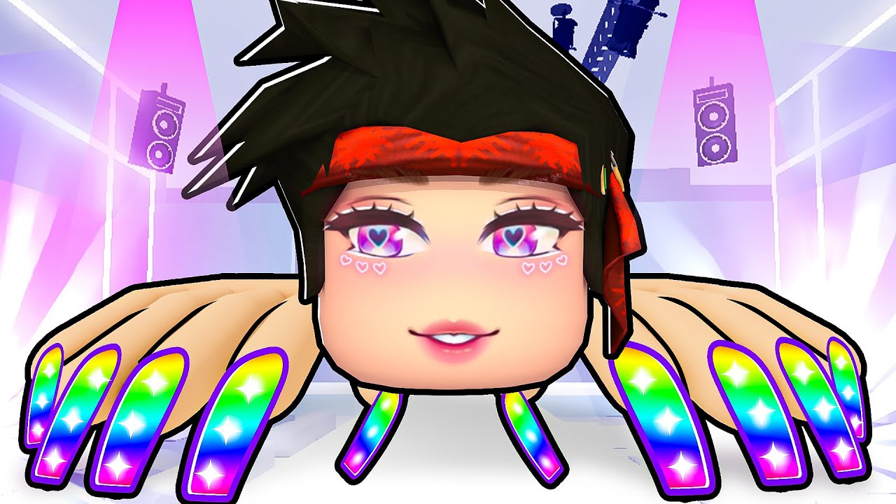 🌈 EXTREMA REGNBÅGSNAGLAR  i ROBLOX Nails Show 😲