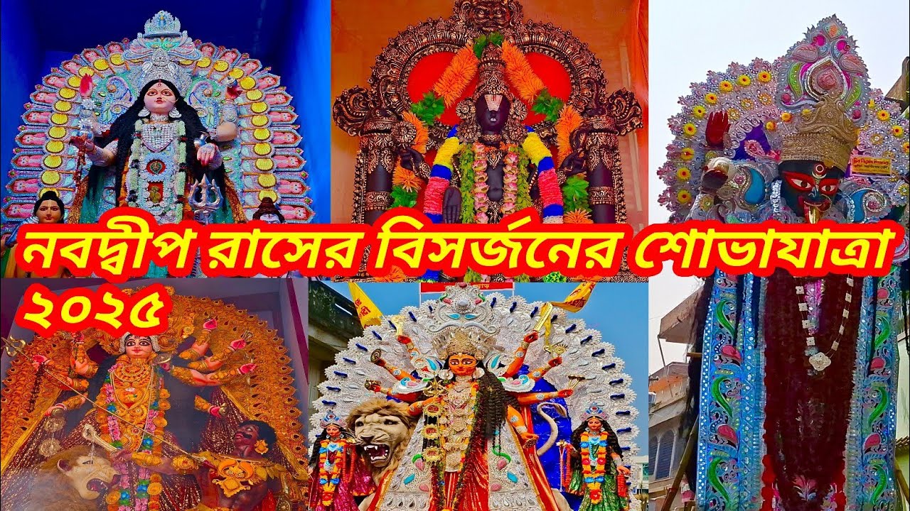 Famous Nabadwip Rassyatra Bisarjan Procession 2025.বিখ্যাত নবদ্বীপের রাসযাত্রা বিসর্জনের শোভাযাত্রা।