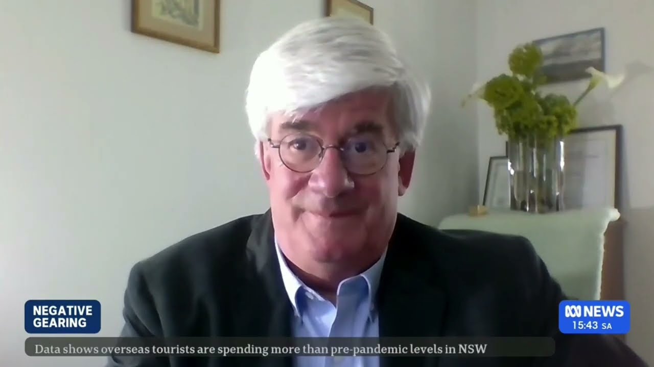 Saul Eslake talks to ABC TV's Greg Jennet about negative gearing 25 Sep 2024