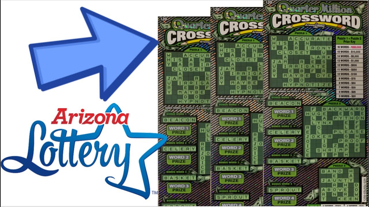 QUARTER MILLION CROSSWORD SCRATCH OFF TICKETS