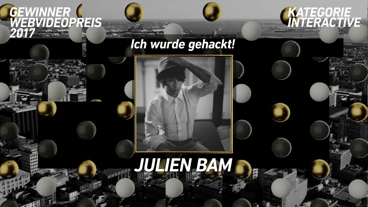 Julien Bam gewinnt den Webvideopreis 2017 in der Kategorie Interactive!