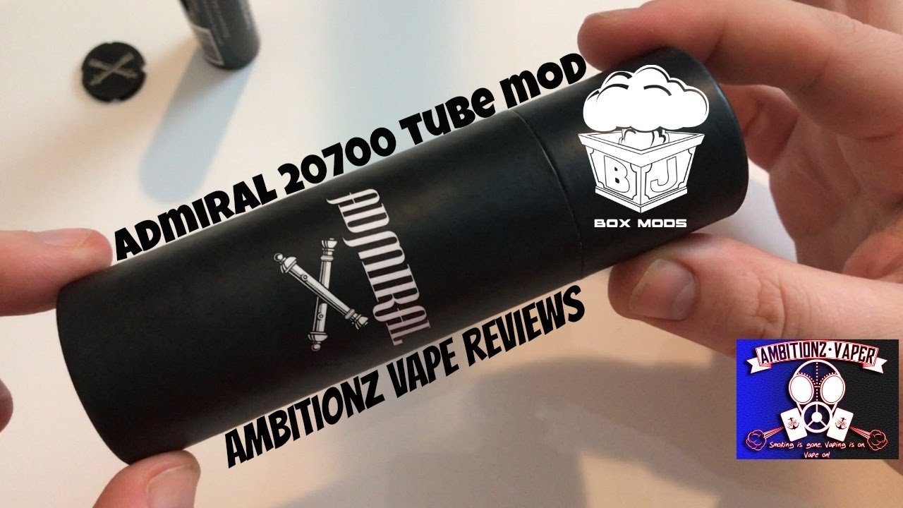 BJ Box Mods ADMIRAL Tube Mod 20700/18650 Review & Breakdown