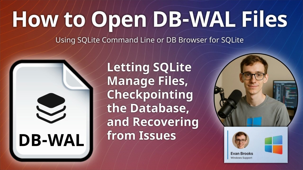 Как открыть файлы DB-WAL (журнал упреждающей записи SQLite)