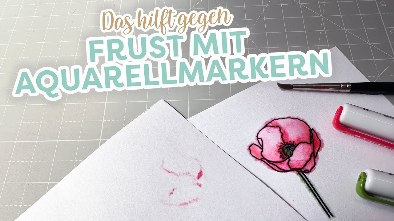 Das hilft gegen Frust mit Aquarellmarkern - nie wieder Ausbluten oder Verlaufen!