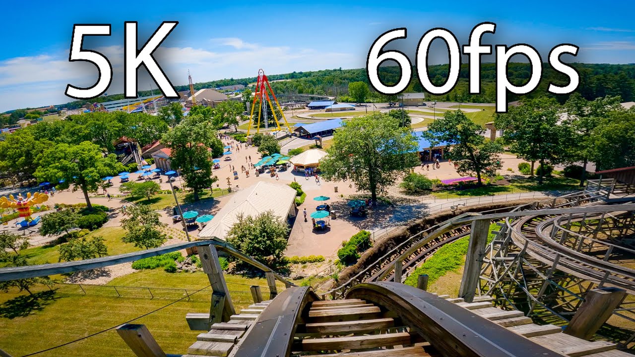 Cyclops front seat on-ride 5K POV @60fps Mt. Olympus Water & Theme Park