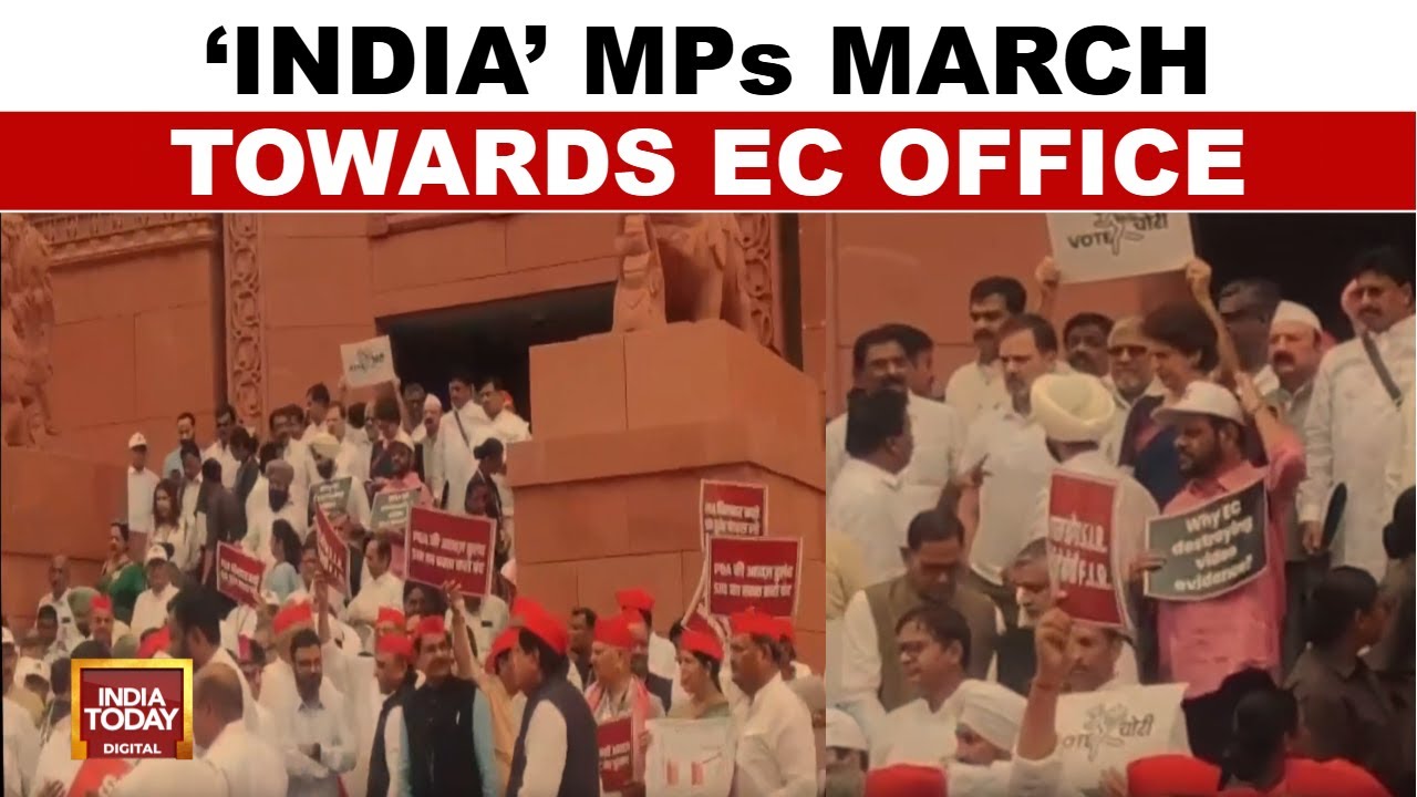 India Bloc MPs March To Election Commission Over Bihar Electoral Roll Revision | India Today News