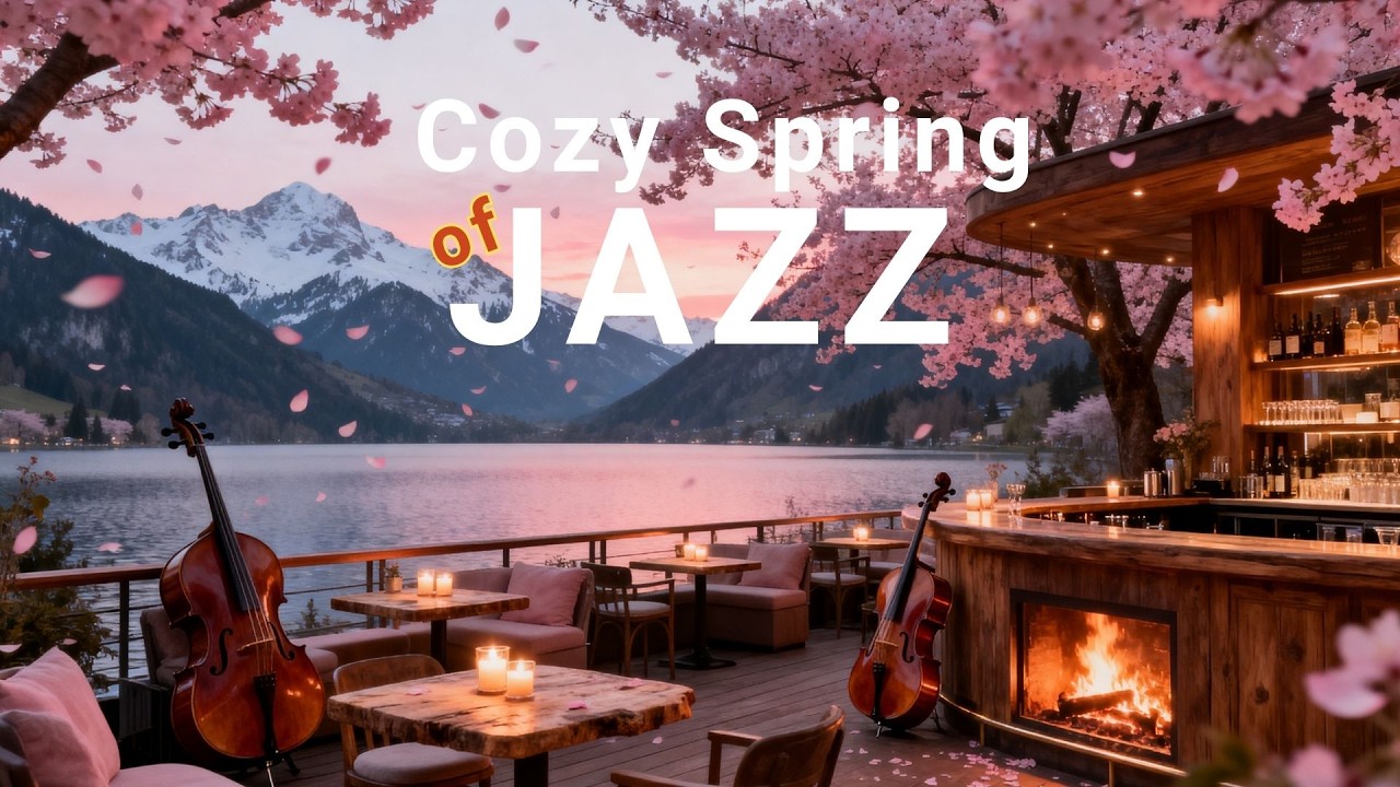 Cozy Spring Jazz & Coffee Shop Ambience - Relaxing Smooth Jazz Piano Music for Study