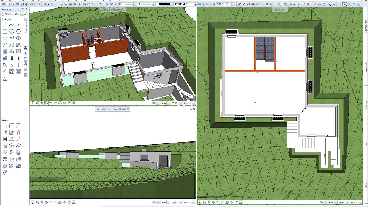 ALLPLAN Geländeplanung für Architekten - Gelände für Baugrubenplanung