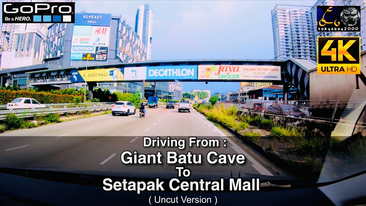 Giant Batu Caves To Setapak Central Mall Car Driving Footage 2023 @ Kuala Lumpur Malaysia | 4K