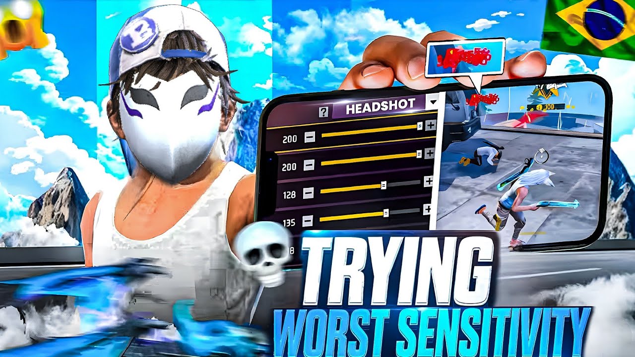 TRYING FREE FIRE MOST WORST SENSITIVITY GONE WRONG 😱 || NOT 111 