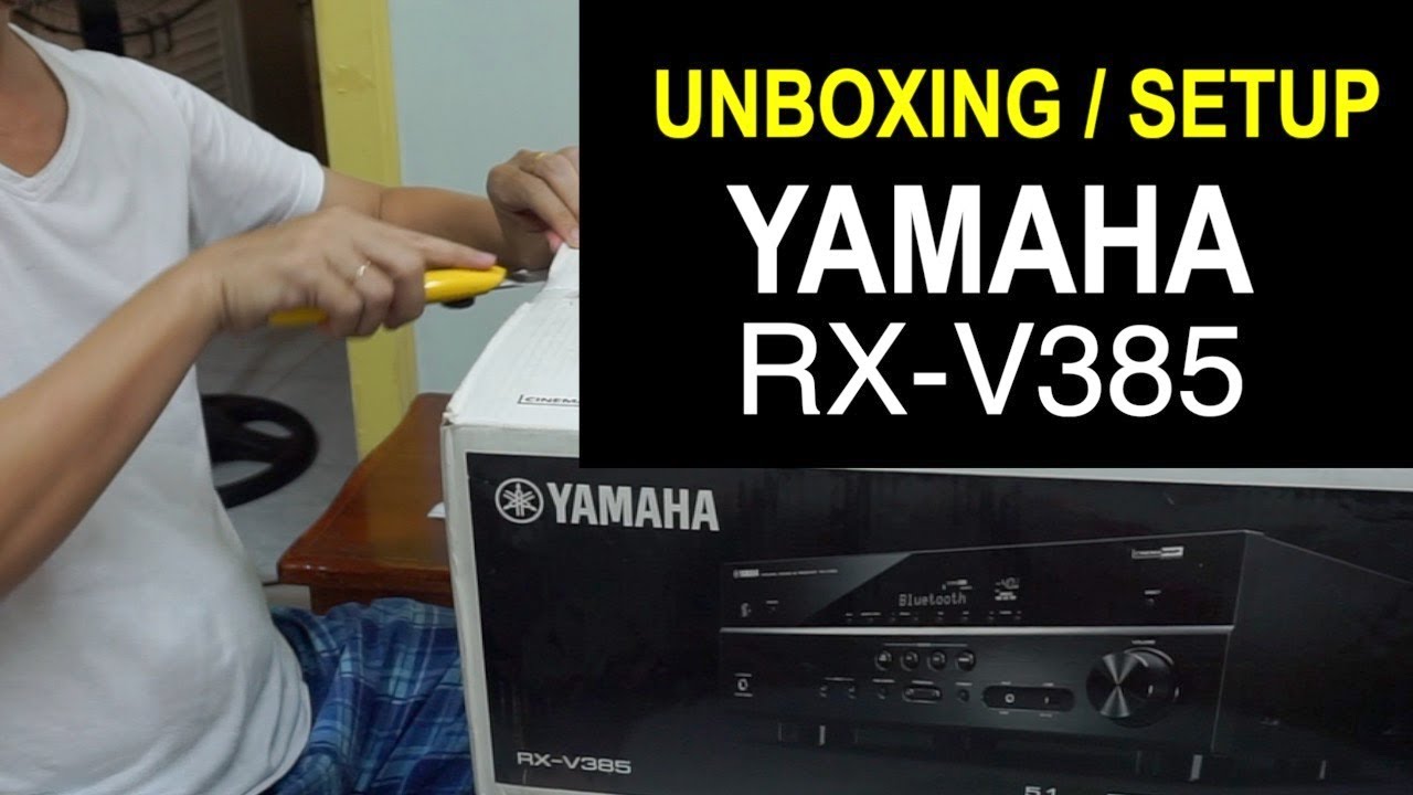 Unboxing and Setup of Yamaha RX V385 Changing impedance setting is for USA and Canada models only