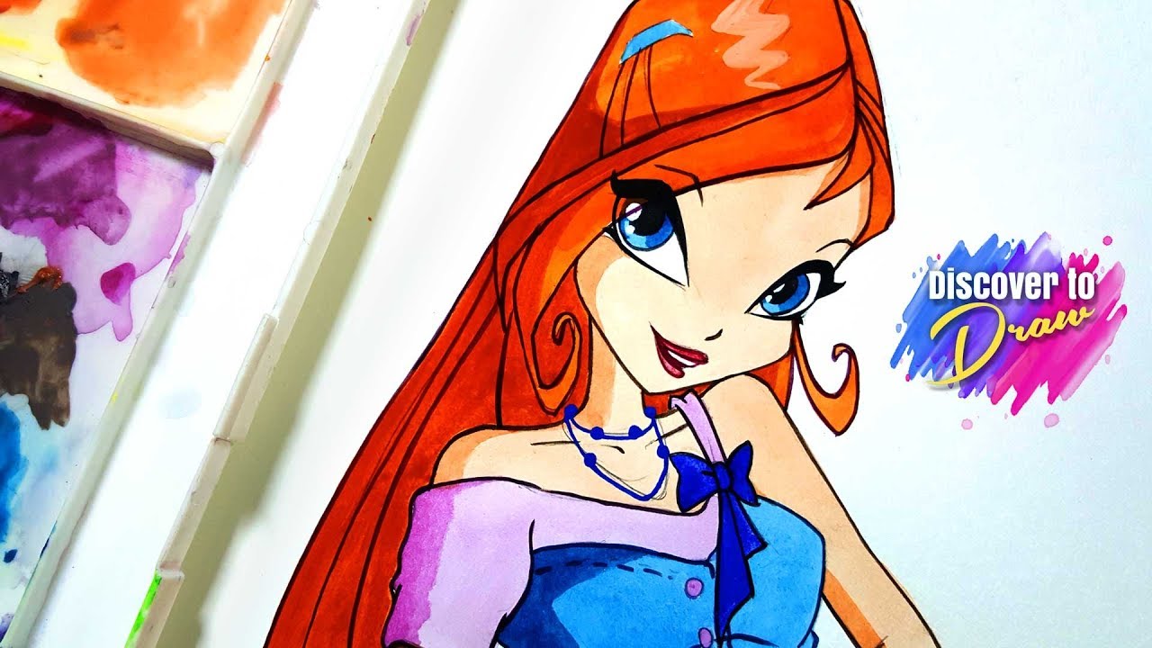 how to draw bloom from winx club-season 5 casual outfits drawing for girls-discover to draw
