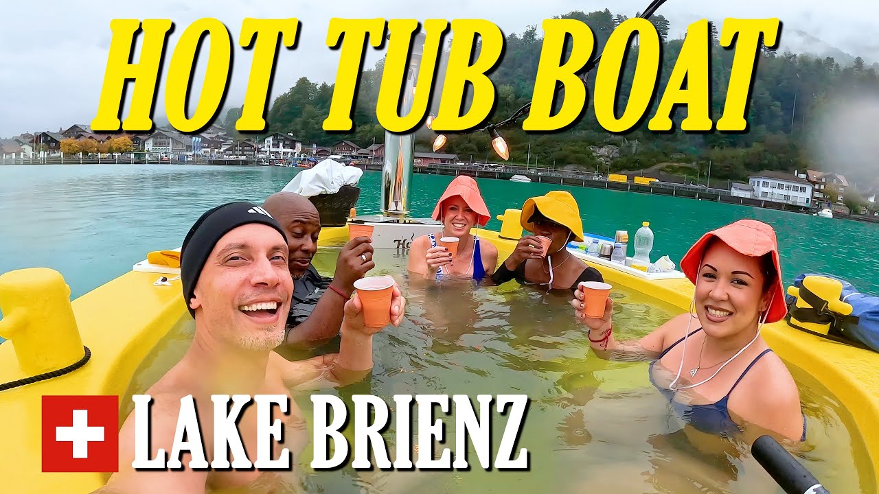 Hot Tub Boat in SWITZERLAND | Lake Brienz BEST Water Activity
