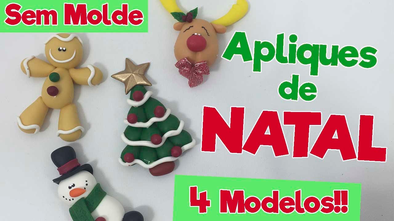 DIY - Apliques de NATAL em Biscuit (SEM MOLDE) - Sah Passa o Passo