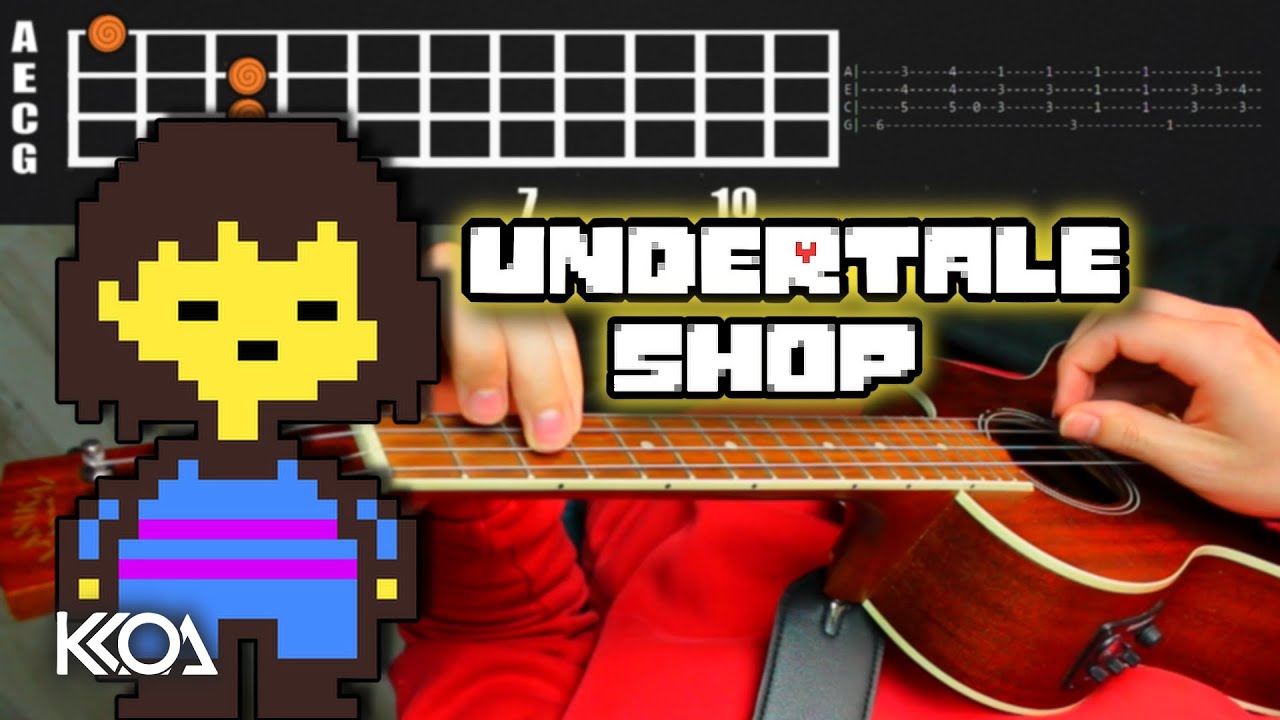 Undertale SHOP Easy Ukulele Tutorial with Tabs